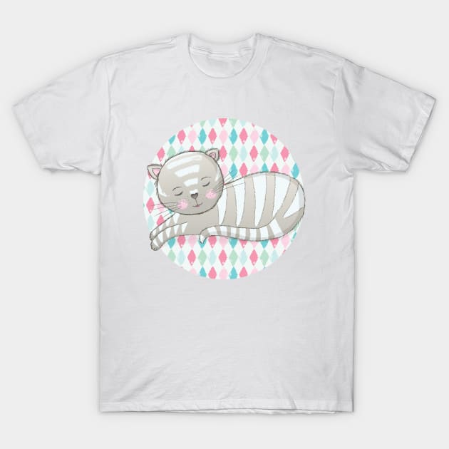 Sleeping cat T-Shirt by CalliLetters